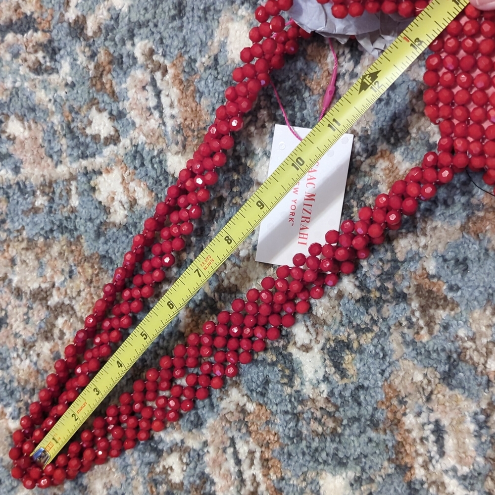Isaac Mizrahi red heart shaped beaded purse - Picture 13 of 14